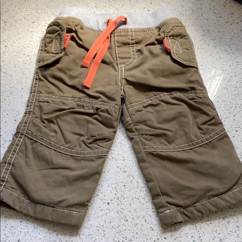 Baby Boden Cotton Striped Lined Cargo Pants